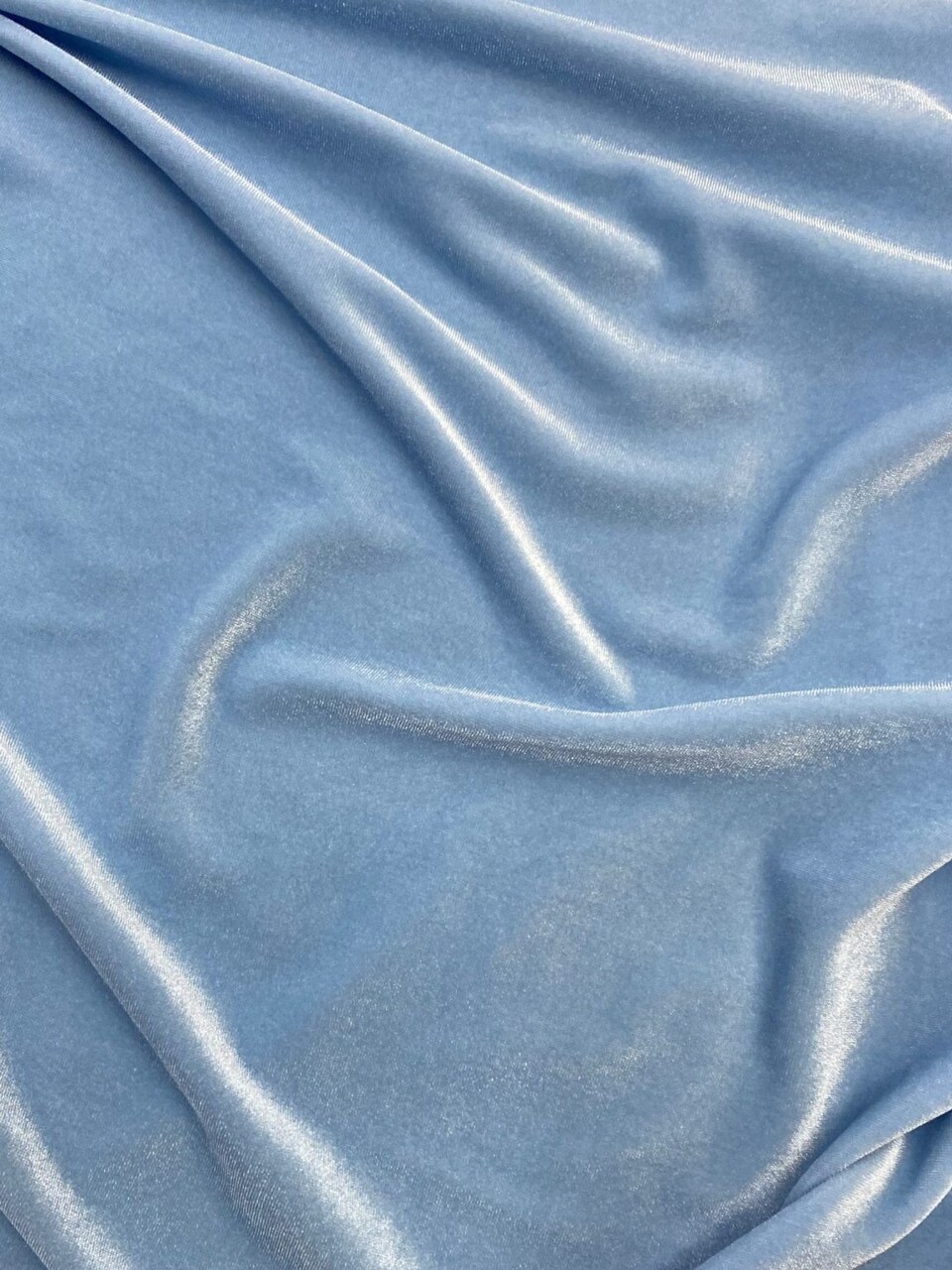 1 Yard Baby Blue Stretch Velvet Fabric for Apparel Costumes Dancewear and Upholstery 58/60 Inch Width